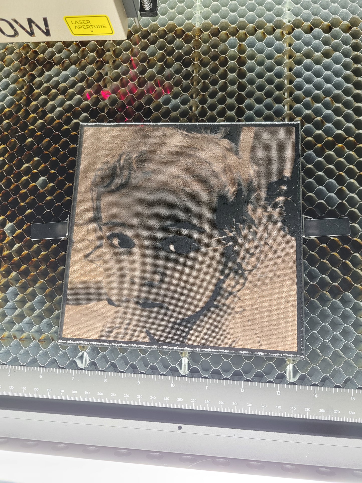 8"x8" Customed Laser Engraved Canvas Photo