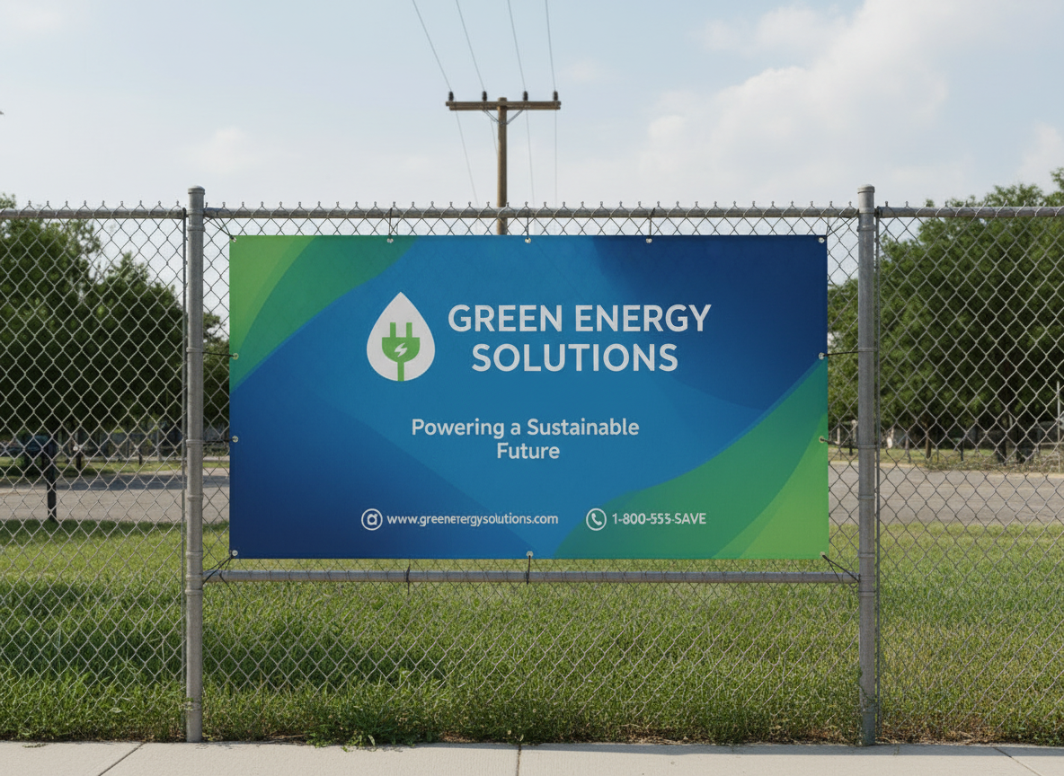 Custom vinyl banner printing Fayetteville NC
2x6 outdoor banner with grommets
13oz vinyl banner storefront installation
Large format 4x8 promotional banner
Outdoor business banner with hem and grommets