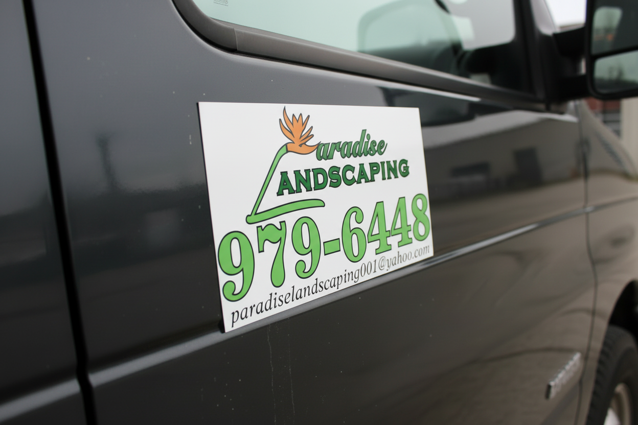 custom car magnet on vehicle door fayetteville nc business signage